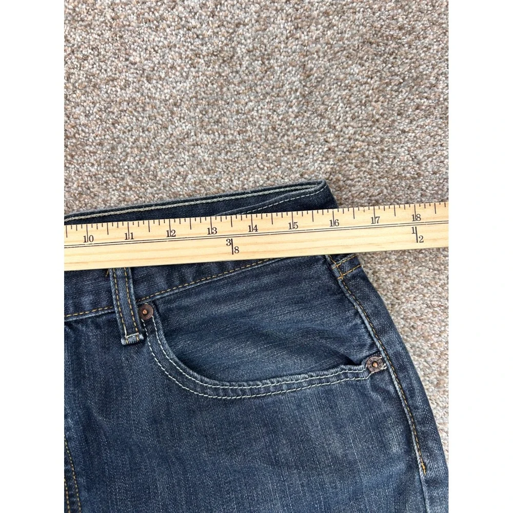 Levis 501 Original Fit Jeans Mens 34x30 Dark Wash Blue Straight Leg Button Fly
